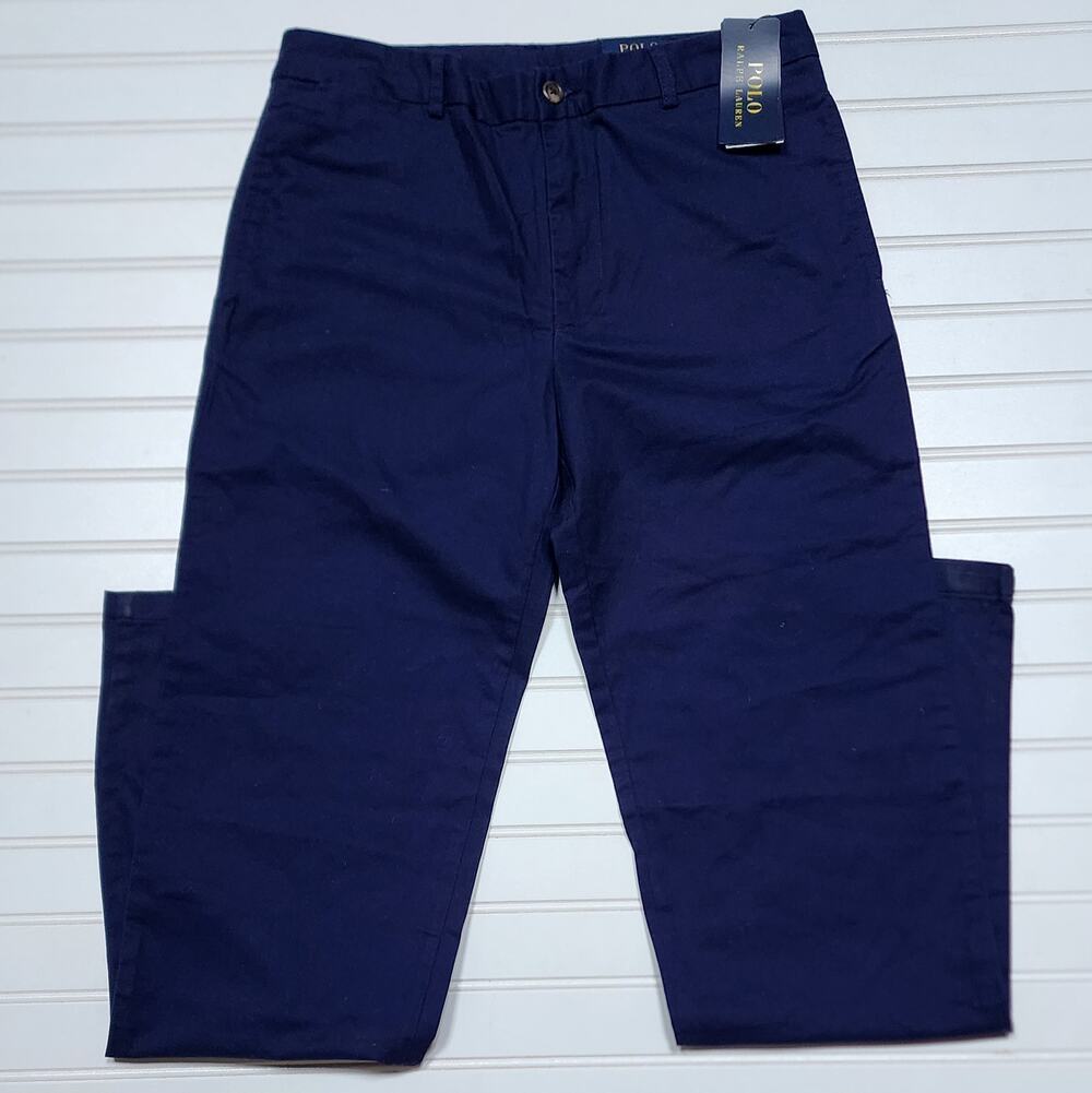 NWT Polo Ralph Lauren Boys Navy Chino Pants Size 20